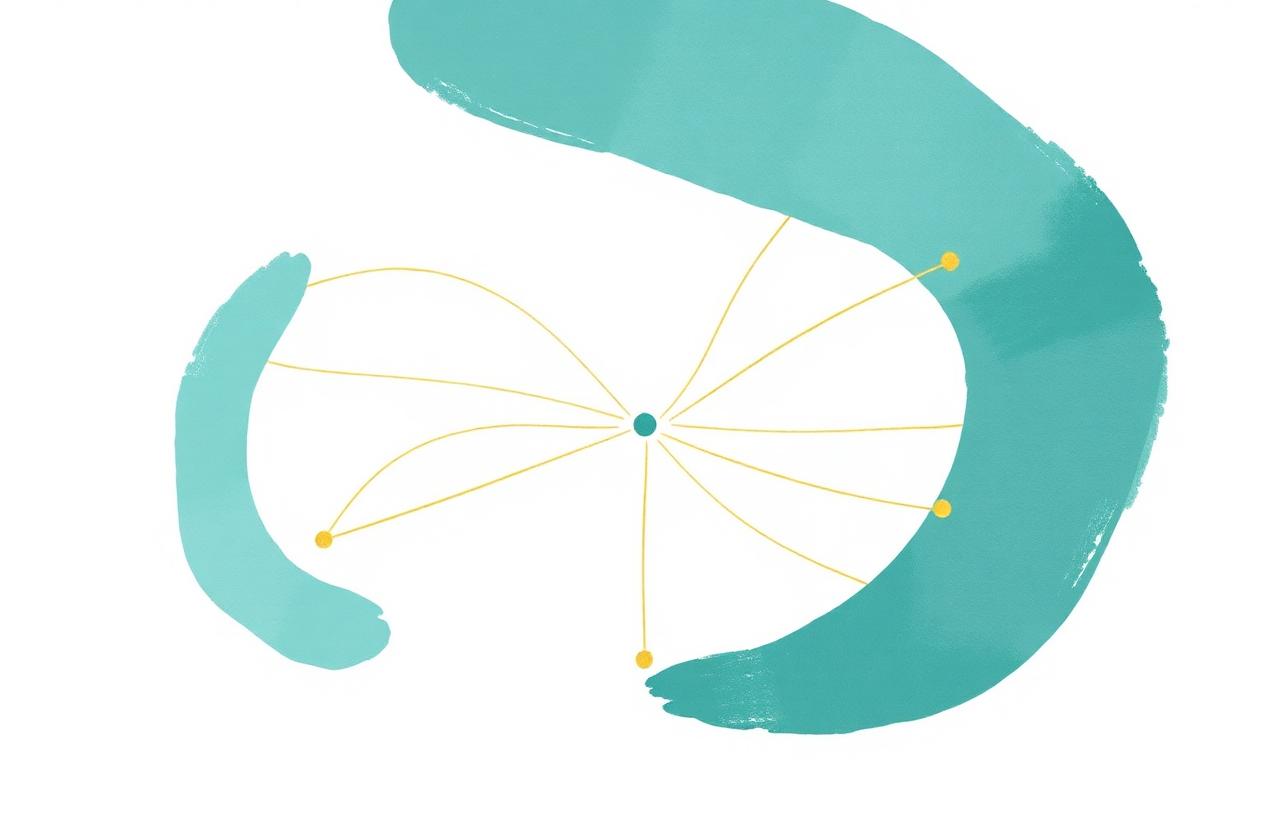 Ilustração abstrata de caminhos personalizados de aprendizagem