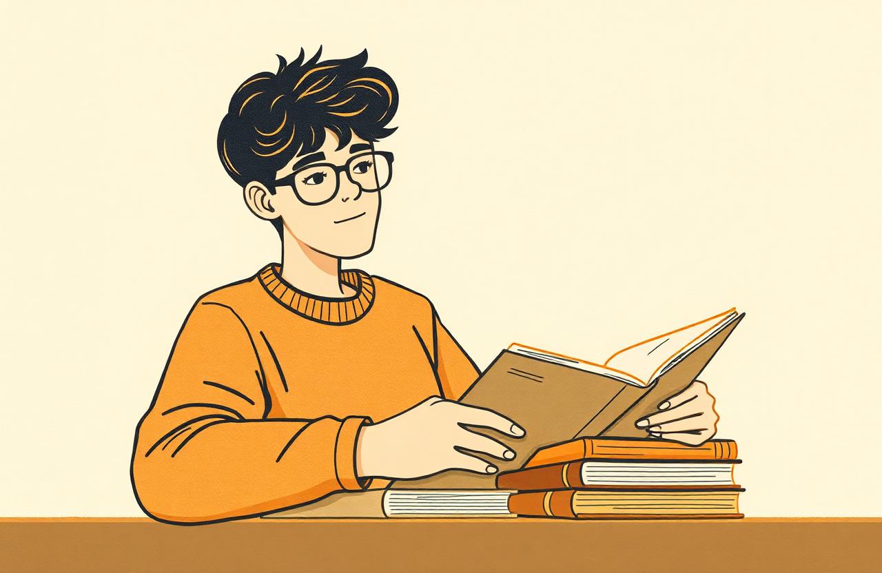 Estudante lendo com autonomia e confiança